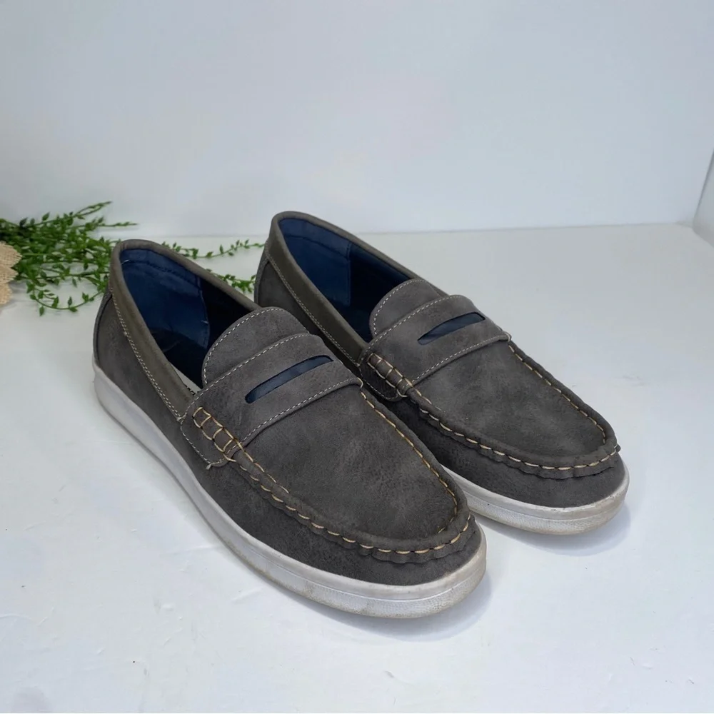 Steve Madden BSharper Grey Penny Loafer Slip On Sneaker Shoes Size 7